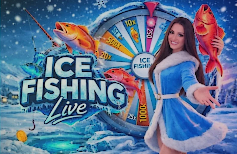 Ice Fishing της Evolution Gaming σε ασφαλές online casino με αρκτικό live σκηνικό και πρόσβαση από την Ελλάδα